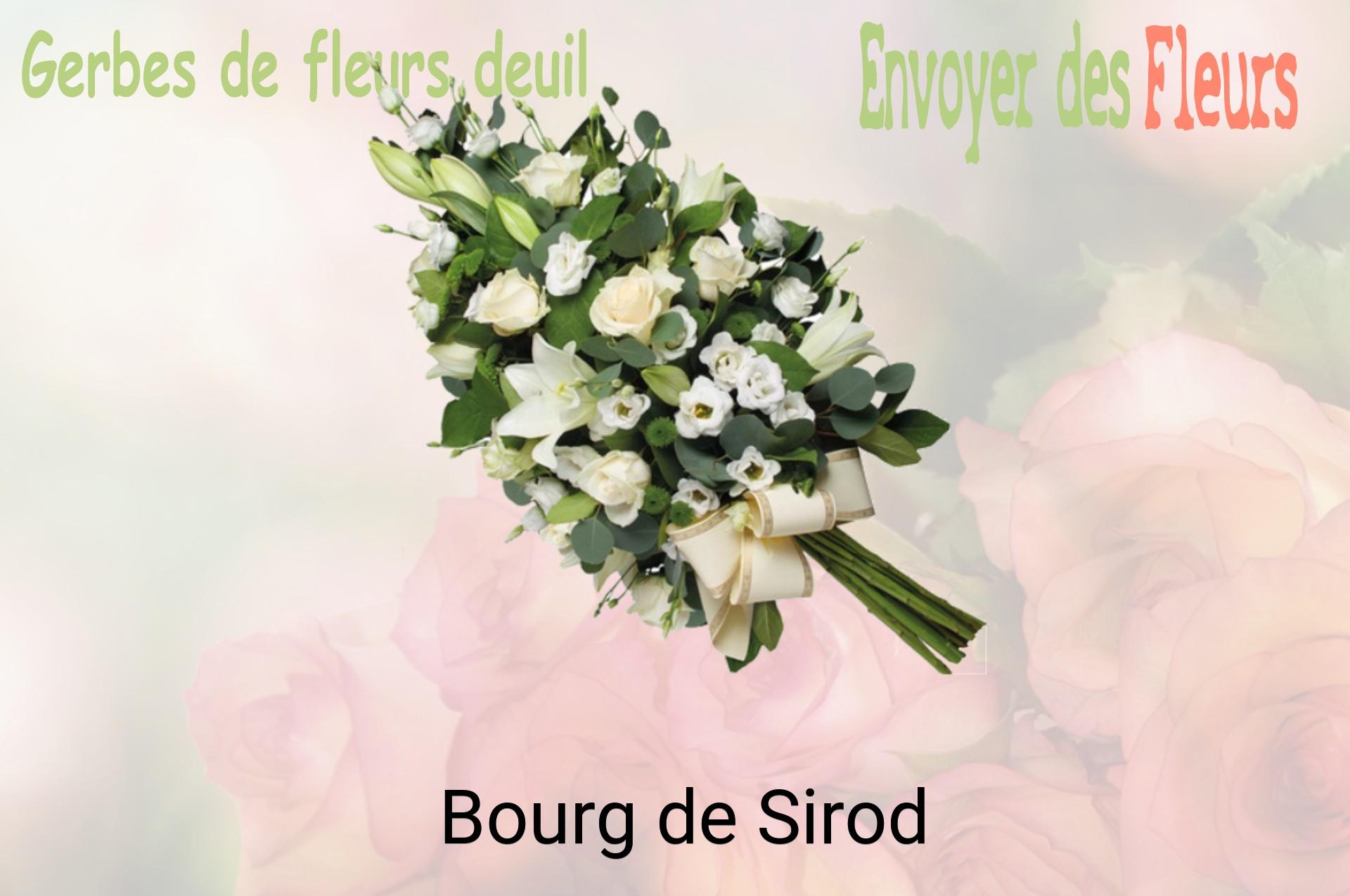Gerbe de fleurs de deuil livrée à Bourg-de-Sirod